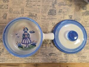M.A. Hadley Farmers Wife Bowl With Handle Lid